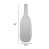 Rizie Vase with Ribbed Texture 45’’ Contemporary Style White Polyresin