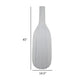 Rizie Vase with Ribbed Texture 45’’ Contemporary Style White Polyresin