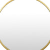 Zine Wall Mirror Decor Round Glass Woven Border 19 x 27 Gold Metal