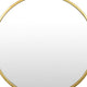 Zine Wall Mirror Decor Round Glass Woven Border 19 x 27 Gold Metal
