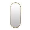 Fenny Wall Mounted Mirror Decor, Oval Shape, 16 x 40, Gold Metal