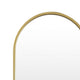 Fenny Wall Mounted Mirror Decor Oval Shape 16 x 40 Gold Metal