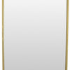 Fenny Wall Mounted Mirror Decor Oval Shape 16 x 40 Gold Metal