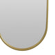 Fenny Wall Mounted Mirror Decor Oval Shape 16 x 40 Gold Metal