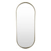 Fenny Wall Mounted Mirror Decor, Oval Shape, 16 x 40, Champagne Metal