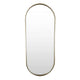 Fenny Wall Mounted Mirror Decor, Oval Shape, 16 x 40, Champagne Metal
