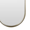 Fenny Wall Mounted Mirror Decor Oval Shape 16 x 40 Champagne Metal