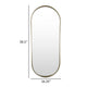 Fenny Wall Mounted Mirror Decor Oval Shape 16 x 40 Champagne Metal