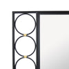 Reeve Wall Mounted Mirror with Round Accents 20 x 39 Black Metal