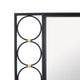 Reeve Wall Mounted Mirror with Round Accents 20 x 39 Black Metal
