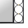 Reeve Wall Mounted Mirror with Round Accents 20 x 39 Black Metal