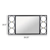 Reeve Wall Mounted Mirror with Round Accents 20 x 39 Black Metal