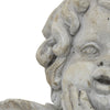 Cherub Bust Planter with Carved Wings and Curls 10’’ Gray Resin BM324534