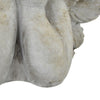 Cherub Bust Planter with Carved Wings and Curls 10’’ Gray Resin BM324534