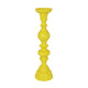 Naze Tabletop Candle Holder with Turned Accents, 23" Yellow Resin