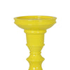 Naze Tabletop Candle Holder with Turned Accents 23’’ Yellow Resin