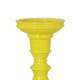 Naze Tabletop Candle Holder with Turned Accents 23’’ Yellow Resin