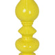 Naze Tabletop Candle Holder with Turned Accents 23’’ Yellow Resin