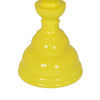 Naze Tabletop Candle Holder with Turned Accents 23’’ Yellow Resin