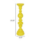 Naze Tabletop Candle Holder with Turned Accents 23’’ Yellow Resin
