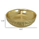 Round Tray with Hammered Accents Vintage Details 14’’ Gold Resin BM324544