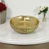 Round Tray with Hammered Accents Vintage Details 14’’ Gold Resin BM324544