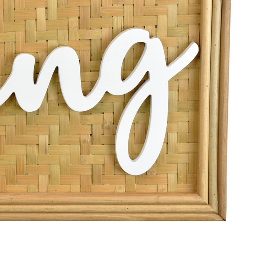 Darling Wall Decor Sign 28’’ Brown Wood Background White Text BM324547