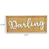 Darling Wall Decor Sign 28’’ Brown Wood Background White Text BM324547