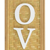 Love Wall Decor Sign 10x28’’ Brown Wood Background White Woven Text BM324549