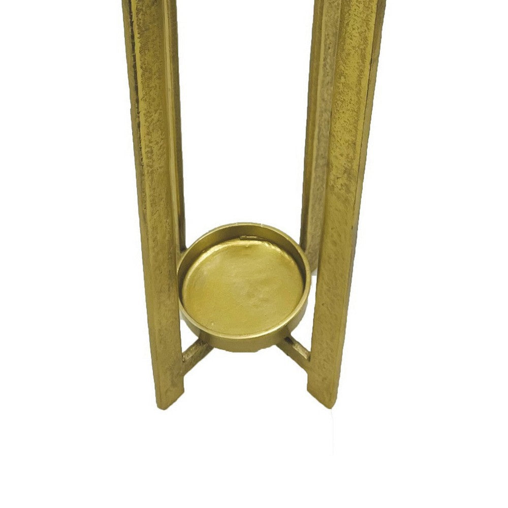 Siana Tabletop Decor Candle Holder 31’’ Gold Finished Metal Frame