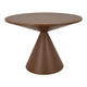 Jammy Plant Stand Table with Round 24’’ Top Brown Metal Cone Base