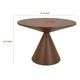 Jammy Plant Stand Table with Round 24’’ Top Brown Metal Cone Base