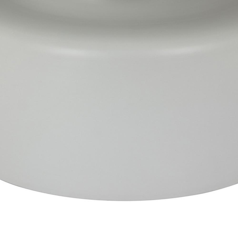 Ricca Plant Stand Table, White Metal, Round 29" Top, Pedestal Base