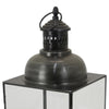 Laila Lantern Black Metal Frame Glass Panels Square Base 18’’ Tall