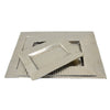 Nancy Tray Set of 3 Wavy Edges Silver Metal Frames Rectangular BM324610