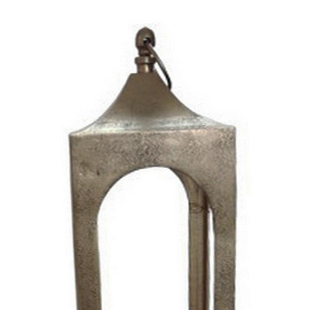 Akira Tabletop Candle Holder Lantern Set of 2 Gold Metal Top Hook BM324614