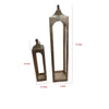 Akira Tabletop Candle Holder Lantern Set of 2 Gold Metal Top Hook BM324614
