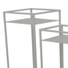 Sano Plant Stand Table Set of 3 Mesh Pattern White Metal Square BM324629
