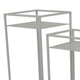 Sano Plant Stand Table Set of 3 Mesh Pattern White Metal Square BM324629