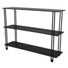 Rasha 3 Tier Storage Rack Rack Spacious Shelves Black Metal 44’’