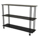 Rasha 3 Tier Storage Rack Rack Spacious Shelves Black Metal 44’’