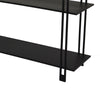 Rasha 3 Tier Storage Rack Rack Spacious Shelves Black Metal 44’’