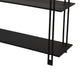 Rasha 3 Tier Storage Rack Rack Spacious Shelves Black Metal 44’’