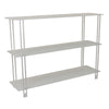 Rasha 3 Tier Storage Rack Rack, Spacious Shelves, White Metal, 44"
