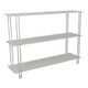 Rasha 3 Tier Storage Rack Rack, Spacious Shelves, White Metal, 44"