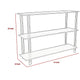 Rasha 3 Tier Storage Rack Rack Spacious Shelves White Metal 44’’