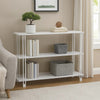 Rasha 3 Tier Storage Rack Rack, Spacious Shelves, White Metal, 44"