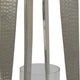 Brie Candle Holder Lantern 27’’ Silver Metal Frame Glass Shade BM324636