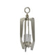 Brie Candle Holder Lantern, 23", Silver Metal Frame, Glass Shade