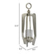 Brie Candle Holder Lantern 23’’ Silver Metal Frame Glass Shade BM324637
